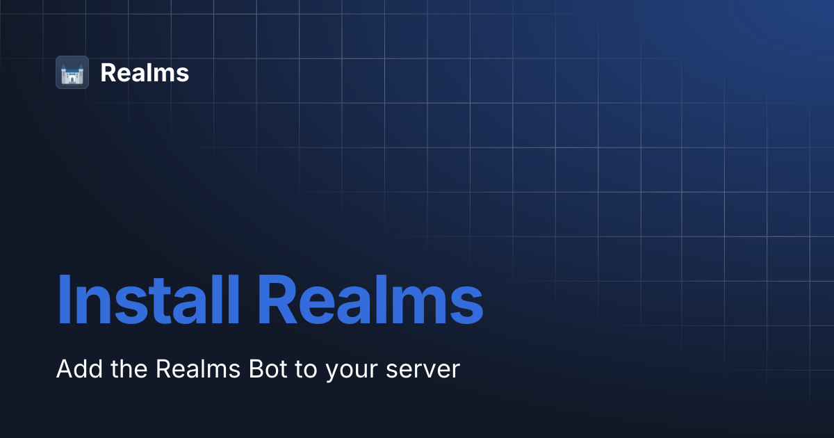 Install Realms | Realms
